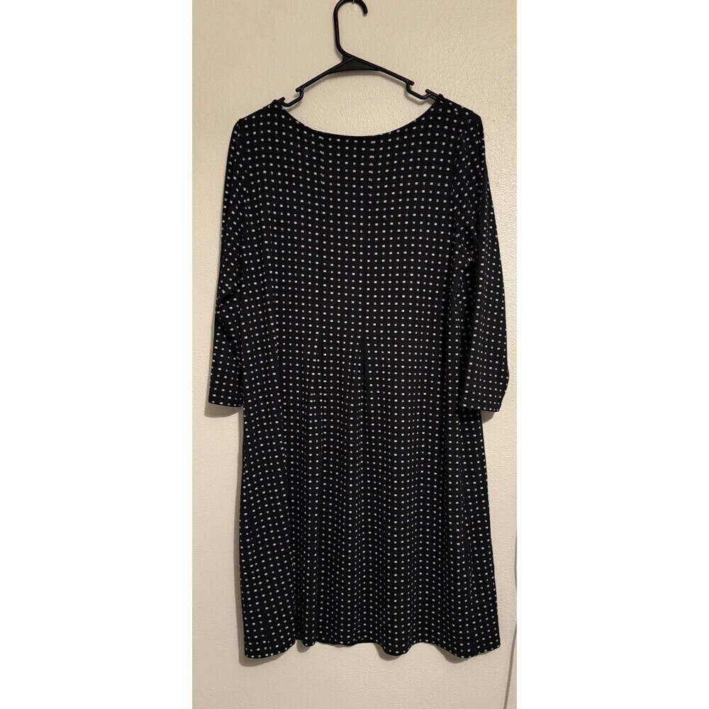 J Jill S Dress Black Wearever Collection Shift Knit Stretch Minimalist Classic